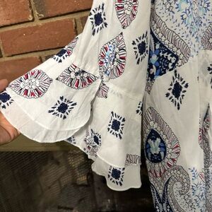 🛍️ very cute 3/4 sleeve multi color ruffle sleeve Top